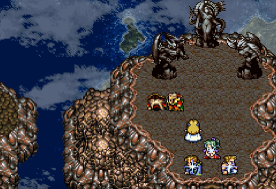 Kefka murders the Emperor and absorbos the magic from the statues