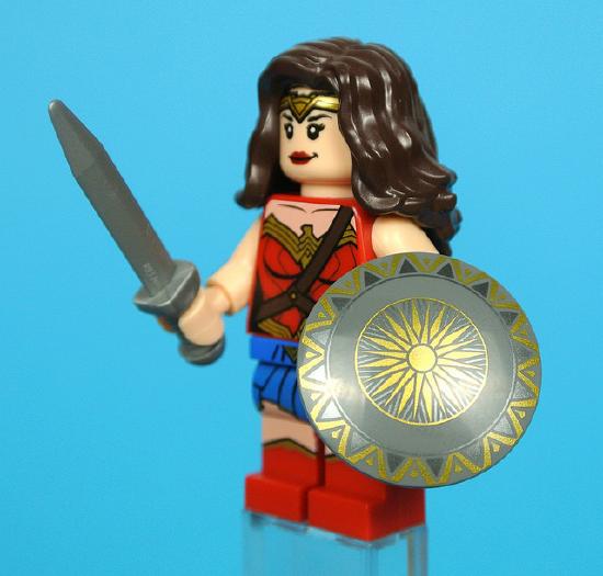 A LEGO figure of Wonder Woman