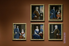 Gerardus Duyckinck I (attributed),  six portraits of the Levy-Franks family