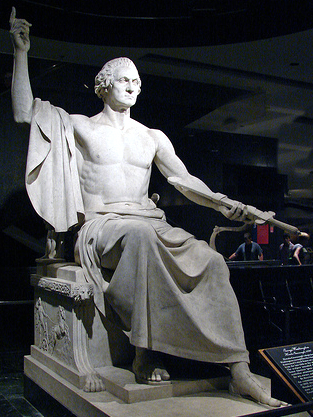 Horatio Greenough, George Washington, 1840, marble, 136 x 102 inches, National Museum of American History (photo: Steve Fernie, CC BY-NC 2.0)