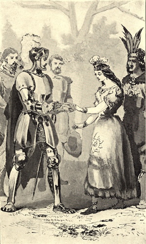 “Balboa and the Indian Princess,” 1906, in Frederick A., Ober, Vasco Nuñez de Balboa(New York, Harper, 1906), p. 68