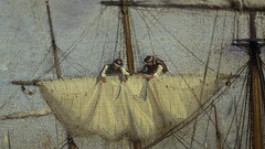 Samuel Colman, Jr., Ships Unloading, New York (detail)