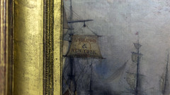 Samuel Colman, Jr., Ships Unloading, New York (detail)