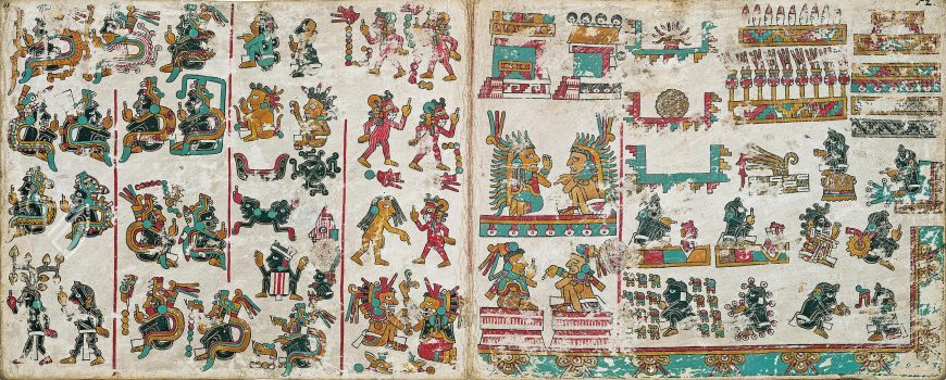 Codex Vindobonensis Mexicanus 1, image from a facsimile edition (original in the Österreichische Nationalbibliothek, Vienna, Austria)