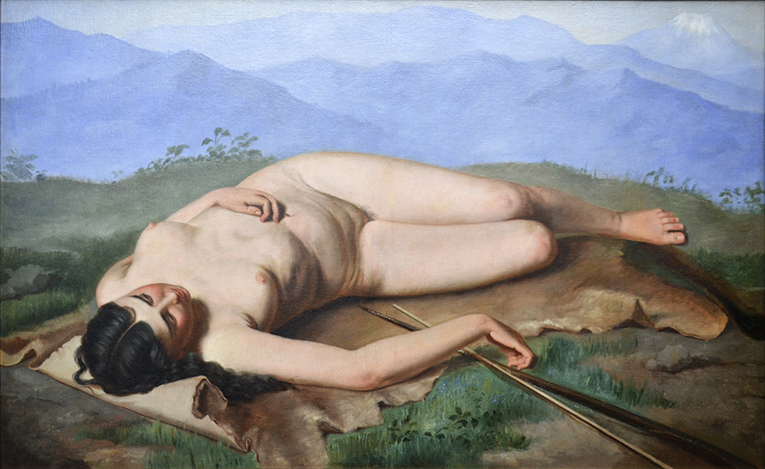 Felipe Santiago Gutiérrez, <em>The Huntress of the Andes</em>, c. 1891, oil on canvas, 102 x 159 cm (Colección Andres Blaisten)