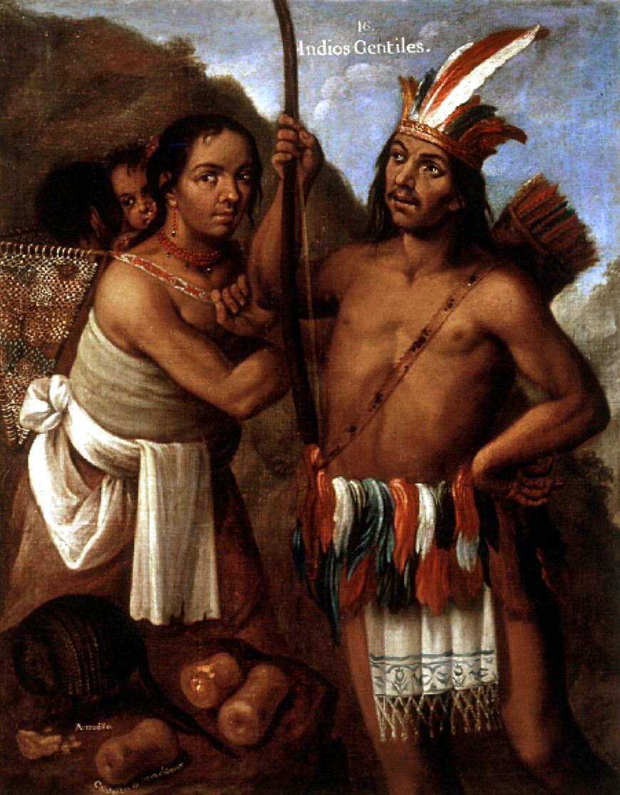 Miguel Cabrera, Pintura de castas, 16. Indios gentiles, 1763 (Museo de America, Madrid)