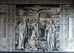 Crucifixion, Large cloister, mural, San Agustín de Acolman