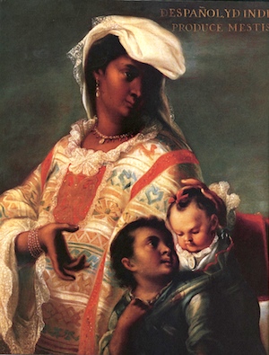 Detail, Spaniard and Indian Produce a Mestizo, attributed to Juan Rodríguez Juárez, c. 1715, oil on canvas (Breamore House, Hampshire, UK)