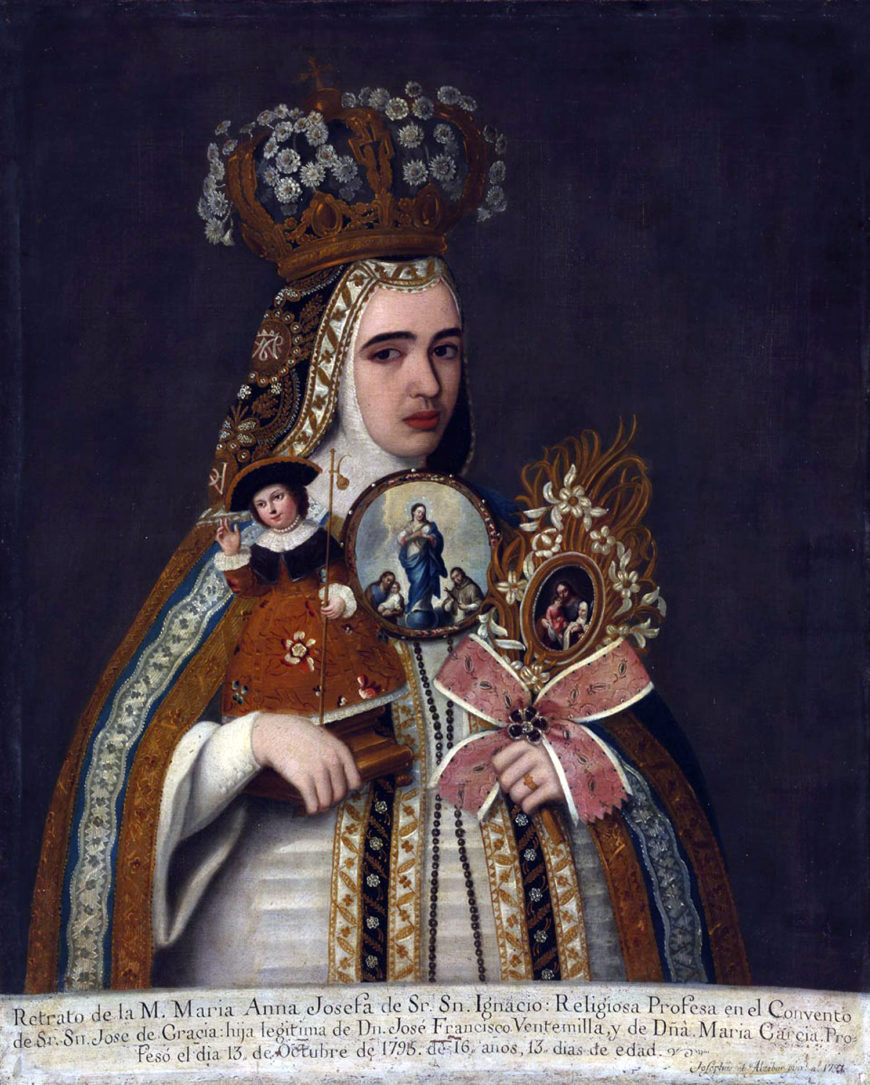 José de Alcíbar, Madre María Ana Josefa de Señor San Ignacio, 1795, oil canvas, 104 x 84 cm (Szépmüvészeti Múzeum/Museum of Fine Arts, Budapest)