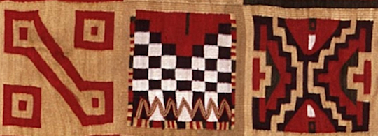 Detail, All-T’oqapu Tunic, Inka, 1450–1540, camelid fiber and cotton, 90.2 x 77.15 cm (Dumbarton Oaks, Washington D.C.)
