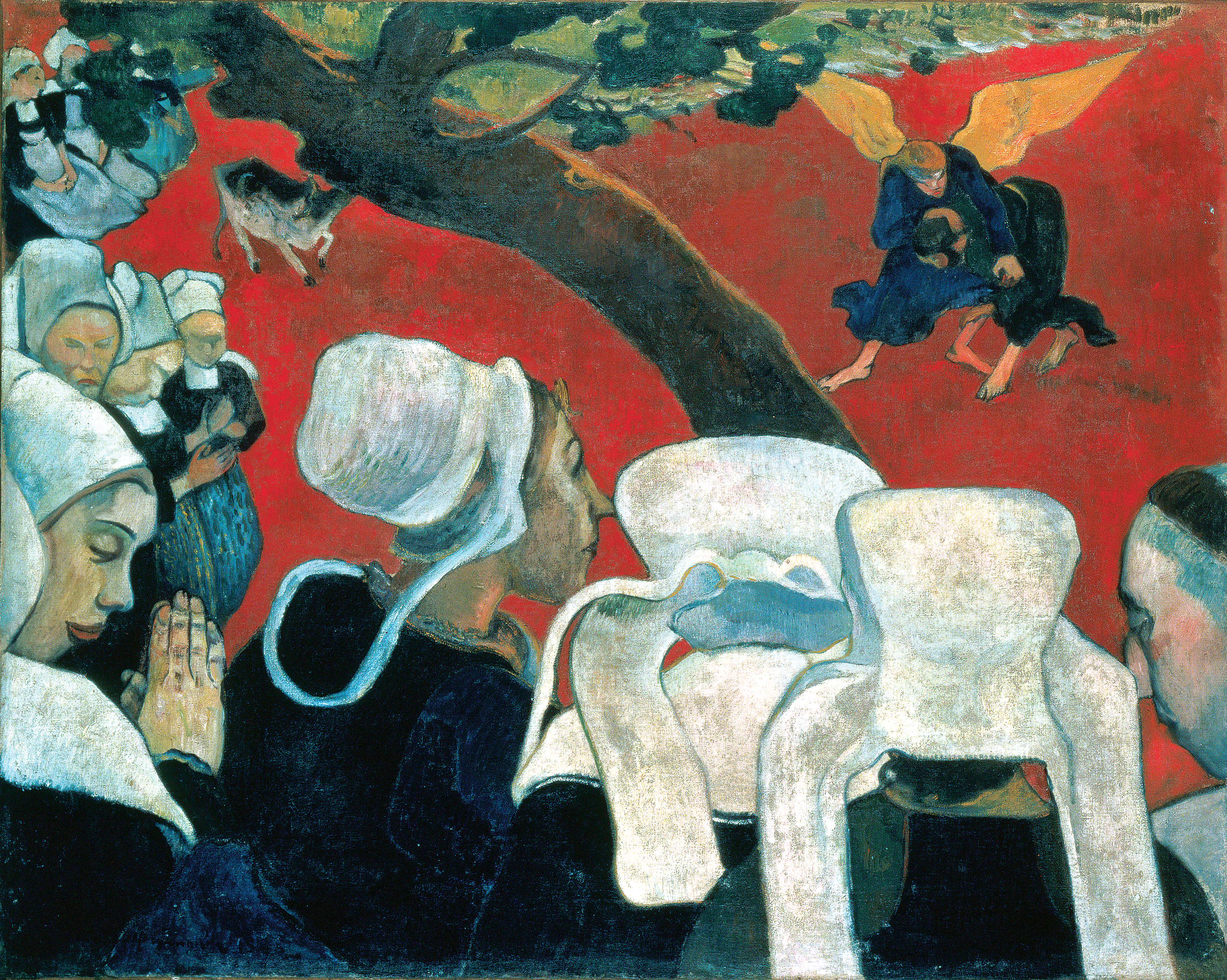 Paul Gauguin, Vision after the Sermon (or Jacob Wrestling with the Angel), 1888, oil on canvas, 72.20 x 91.00 cm (National Gallery of Scotland, Edinburgh)