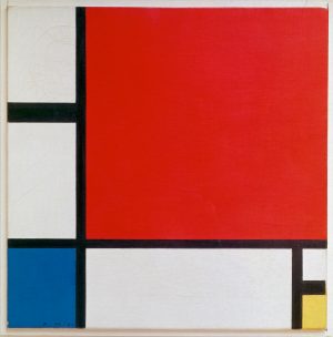 Piet Mondrian, Composition II in Red, Blue, and Yellow, 1930, oil on canvas, 46 x 46 cm (Kunsthaus Z&uuml;rich)