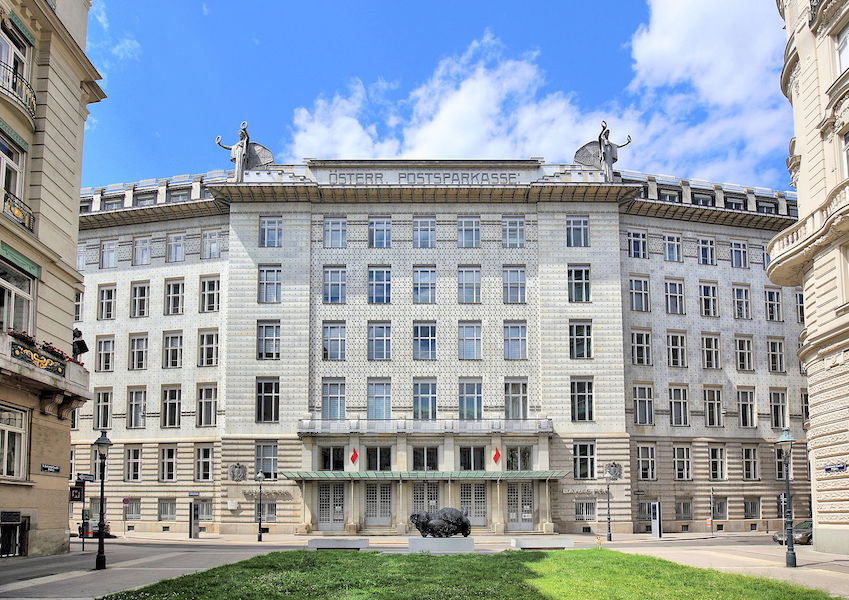 Otto Wagner, Postal Savings Bank, Vienna, 1904-06 and 1910-12