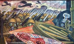 Rivera, Man Controller of the Universe, detail with war