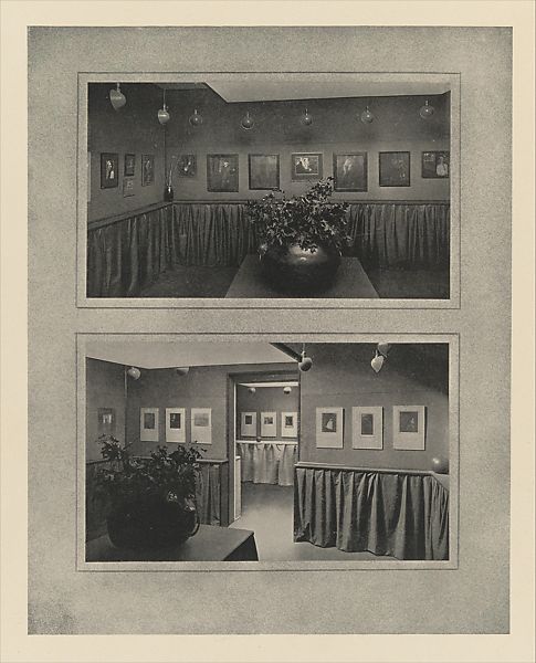 Camera Work Issue 14 - Left side of two-page spread "Little Galleries of the Photo-Secession"