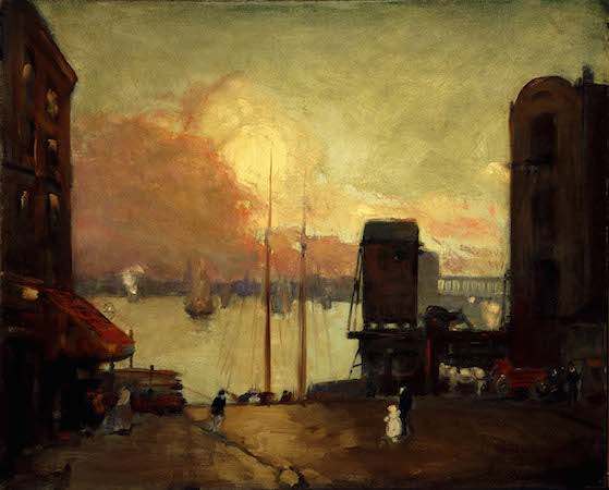 Robert Henri, Cumulus Clouds, East River, 1901-1902, ol on canvas, 25 3/4 x 32 in. / 65.4 x 81.3 cm. (Smithsonian American Art Museum, Washington D.C.)