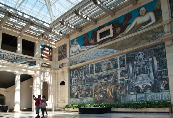 View toward the south-east (detail), Diego Rivera, Detroit Industry murals, 1932-33, twenty-seven fresco panels at the Detroit Institute of Arts (photo: Lars K. Christensen, CC BY-NC-ND 2.0)