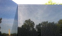 Maya Lin, Vietnam Veterans Memorial, detail at center