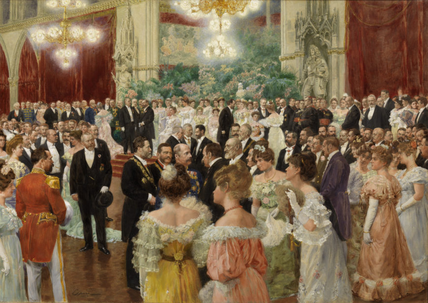 Wilhelm Gause, Ball of the City of Vienna, 1904, oil on canvas, 60 x 87 cm (Vienna Museum)