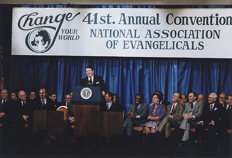 Ronald Reagan addresses Evangelical Christians - Brief Description in tex