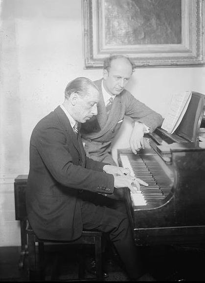 Figure 4. Stravinsky with Wilhelm FurtwÃ¤ngler, German conductor and composer.