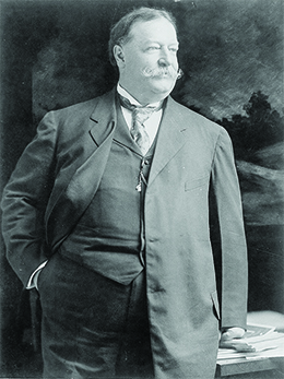 Uma fotografia de William Howard Taft é mostrada.
