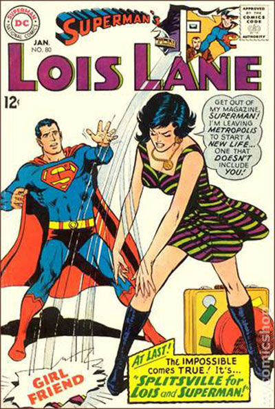 Superman’s Girlfriend, Lois Lane Vol 1 #80, Curt Swan, Leo Dorfman, DC Comics, January, 1968. Image via Wikia, DC Comics Database, http://dc.wikia.com/wiki/Superman’s_Girlfriend,_Lois_Lane_Vol_1_80. © DC Comics.