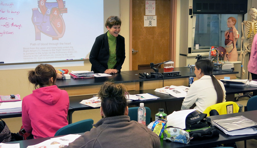 Image of a woman teaching a class