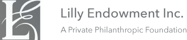 Decorative letters L and E accompanied by the text Lilly Endowment Inc.: A private philanthropic Foundation