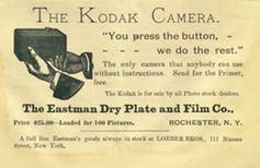 Image of early advertisements for The Kodak Camera