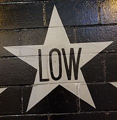 Star representing the band Low on the outside mural of the Minneapolis nightclub First Avenue