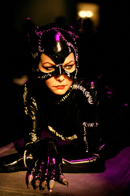Image of a woman dressed up like Catwoman
