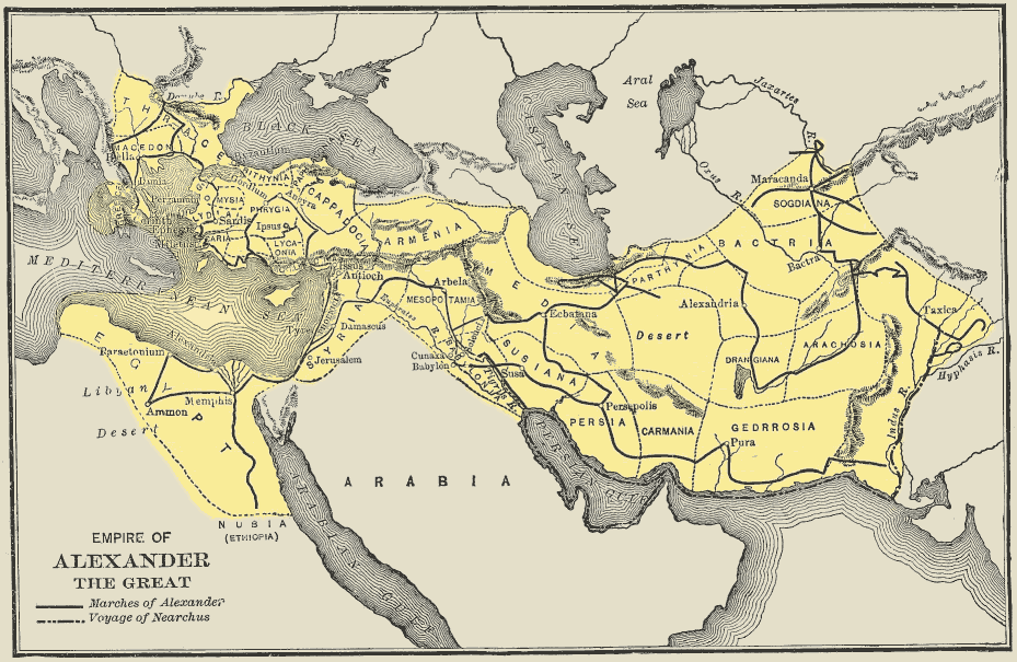 alexander the great empire map