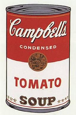 Andy Warhol's iconic painting of a can of Campbell's soup.