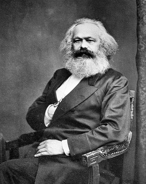 Photograph of Marx in maturity with his trademark bushy beard.