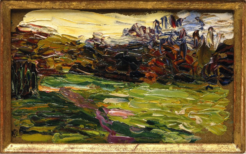 a landscape with green grass