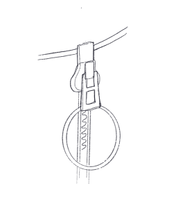 A simple pencil illustration of an adaptive zipper design.