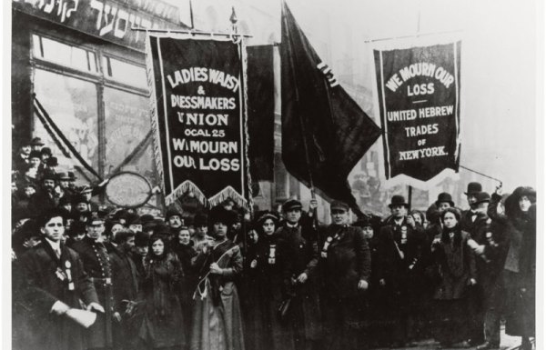 Demonstration of protest and mourning for Triangle Shirtwaist Factory fire of March 25, 1911,