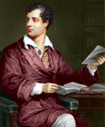 Lord Byron, a coloured engraving