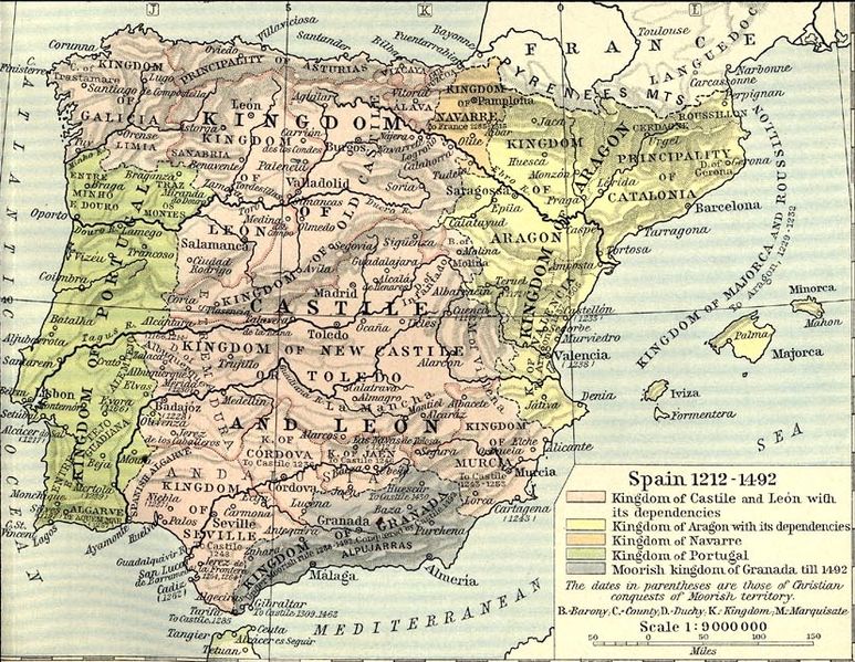 map of Kingdom of Castile and Leon