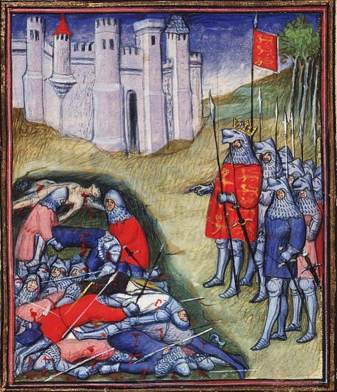 England’s King Edward III Surveying the Dead after the Battle of Crécy