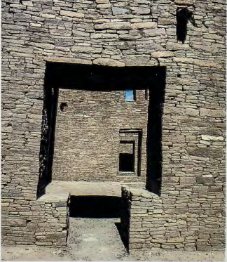 Figure 1.18: Door alignments, Pueblo Bonito, Chaco Canyon, New Mexico, c. 1100 C.E. Courtesy Janet Catherine Berlo