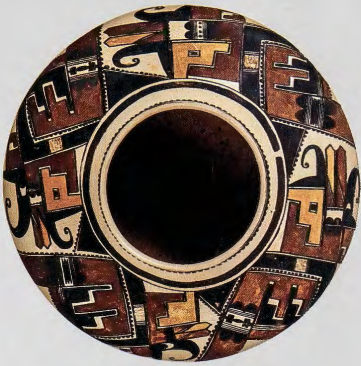Figure 1.21: ANCIENT HOPI ARTIST, Sikyatki polychrome jar, Northeastern Arizona, c. 1450-1500 C.E. Clay and pigment, 8¼ in high x 14½ in diameter (22 x 37.8 cm). Fenimore Art Museum, Cooperstown, New York. Thaw Collection
