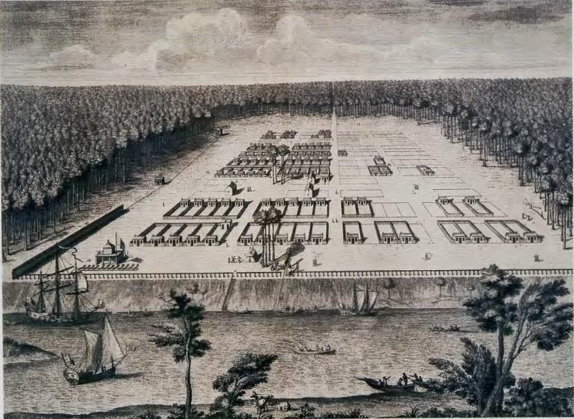 Figure 3.5: PETER GORDON , A View of Savannah, Georgia, as it Stood the 29th of March, 1734, 1734. Engraving. Library of Congress, Washington, D.C.