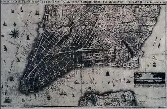 Figure 3.10: B. TAYLOR, A New & Accurate Plan of the City of New York in the state of New York in North America, 1797. Print. Stokes Collection, New York Public Library.