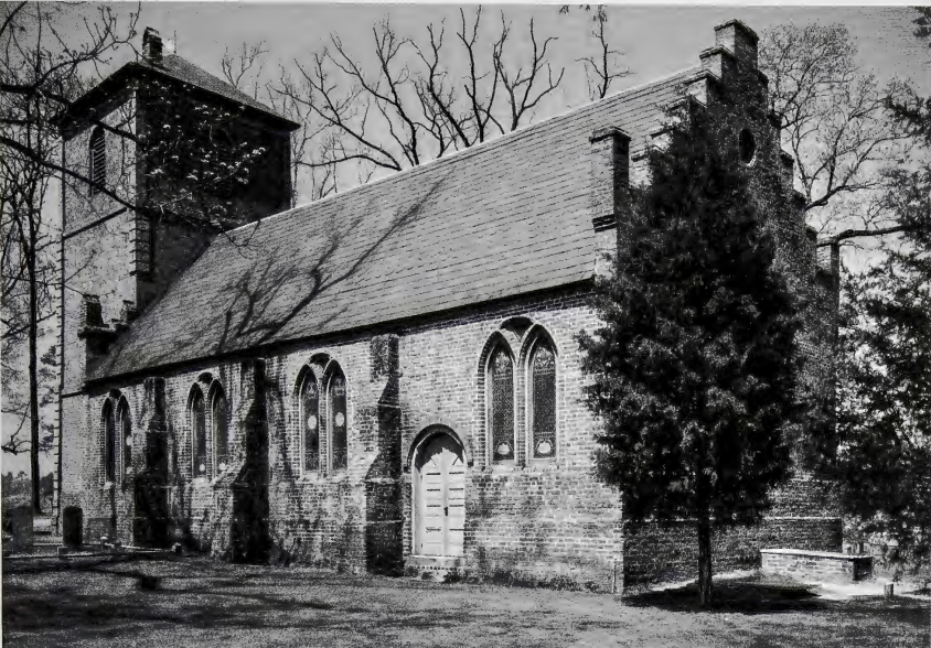 Figure 3.25: St. Luke's Church (Newport Parish), Isle of Wight County, Virginia, 1632/ 1685(?). Courtesy G. E. Kidder Smith.