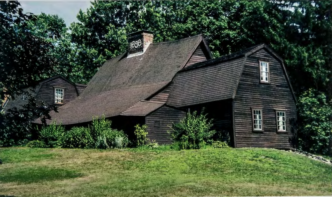 Figure 3.30: Fairbanks House, Dedham, Massachusetts, 1636, 1654, lean-to added before 1668.