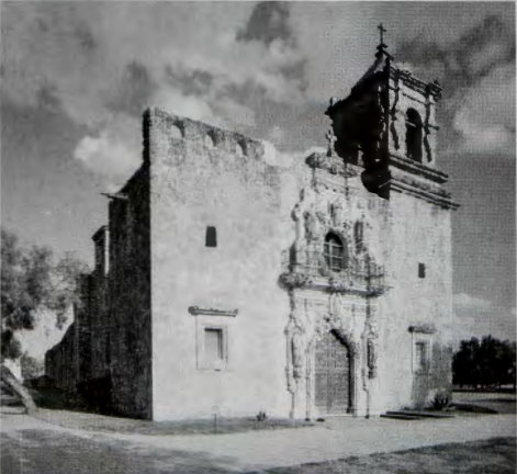 Figure 4.19: San José y San Miguel de Aguayo Mission Church, San Antonio, Texas, 1768- 82.
