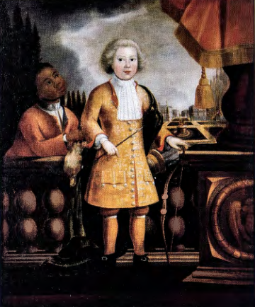 Figure 4.36: JUSTUS ENGELHARDT KÜHN , Henry Darnall III as a Child, c. 1710. Oil on canvas, 54¼ x 44 in (137.8 x112.4 cm). Maryland Historical Society, Baltimore, Maryland.