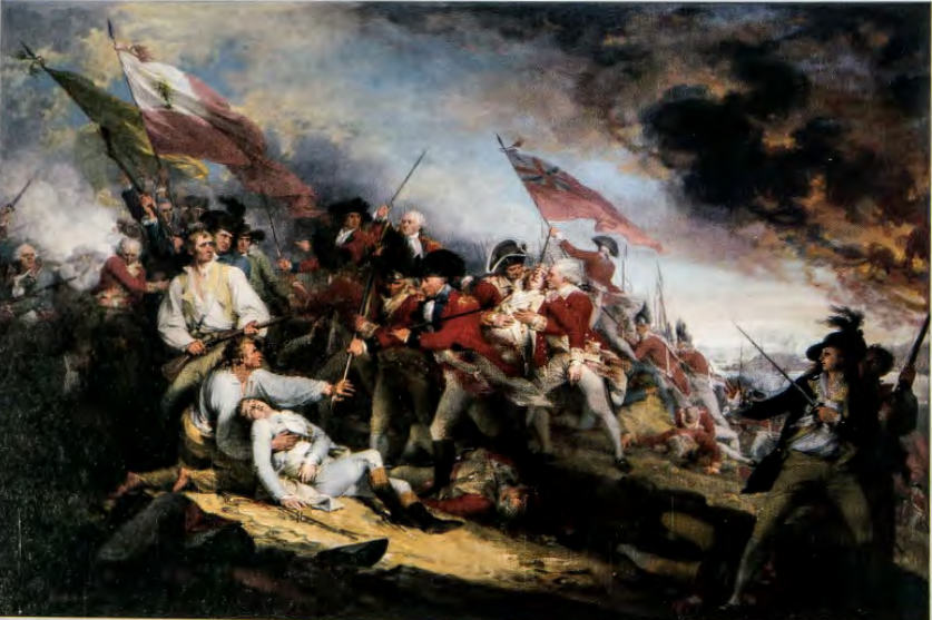 Figure 5.4: JOHN TRUMBULL , The Death of General Warren at the Battle of Bunker's Hill, 17june, 1775, 1786. Oil on canvas, 25 x 34 in (63.5 x 86.3 cm). Trumbull Collection. Yale University Art Gallery, New Haven, Connecticut.